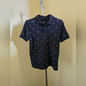 H&M Navy Blue Short Sleeve Polo Shirt